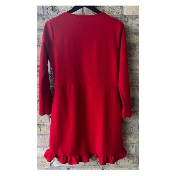 BOOHOO Faux Wrap Mini Skater Dress - Picture 3 of 6